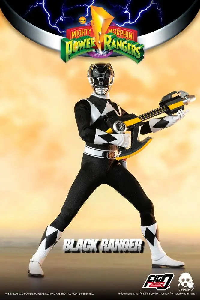 Mighty Morphin Power Rangers FigZero Action Figur 1/6 Black Ranger 30 cm Produktfoto