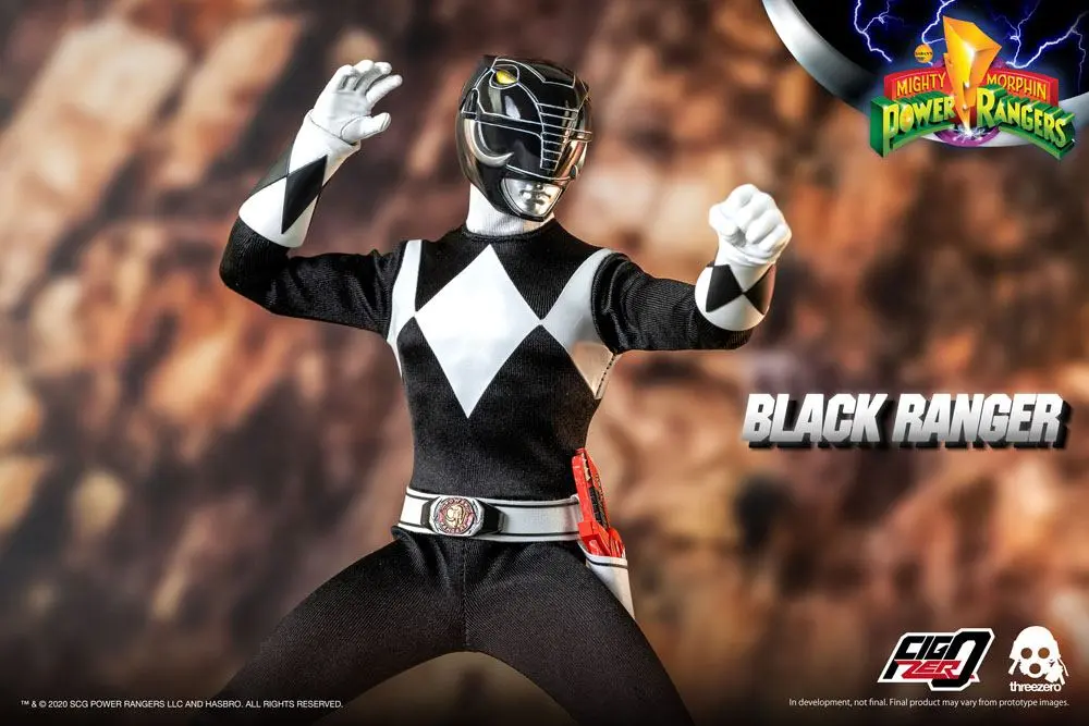 Mighty Morphin Power Rangers FigZero Action Figur 1/6 Black Ranger 30 cm Produktfoto