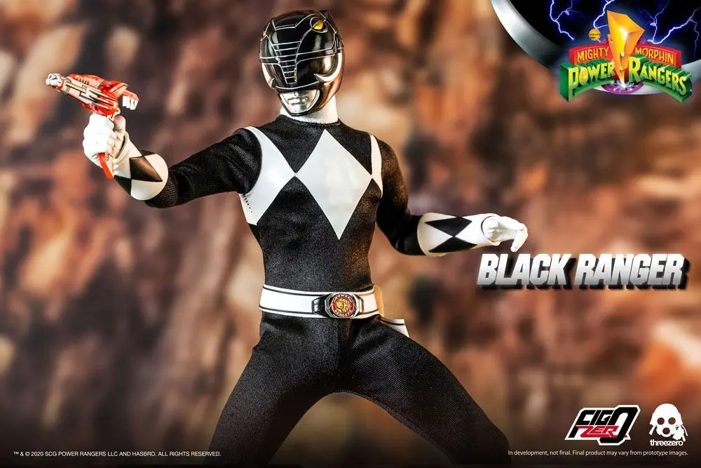 Mighty Morphin Power Rangers FigZero Action Figur 1/6 Black Ranger 30 cm Produktfoto