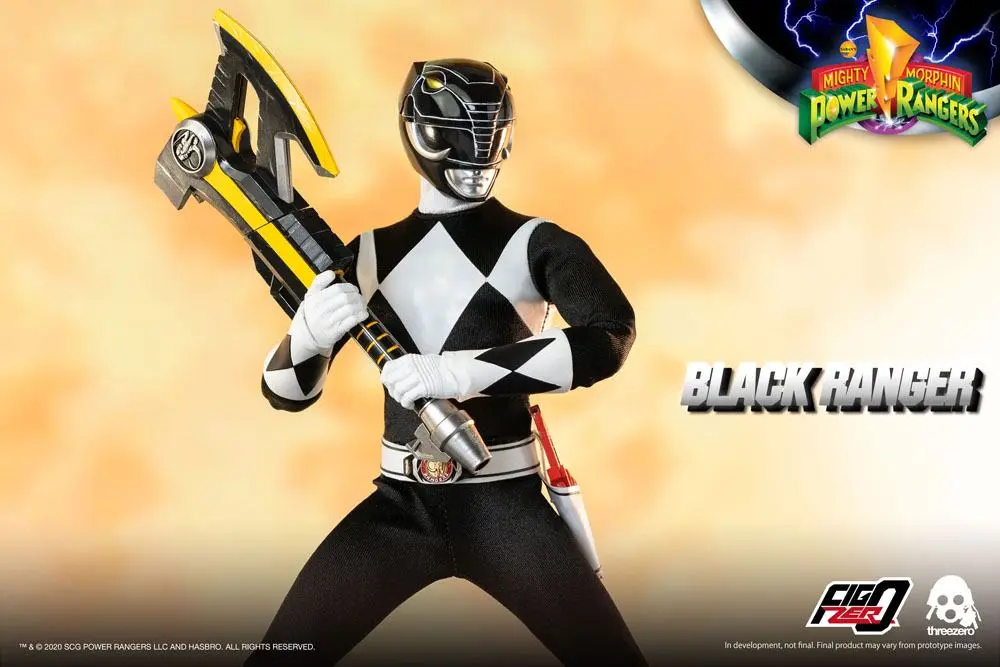 Mighty Morphin Power Rangers FigZero Action Figur 1/6 Black Ranger 30 cm Produktfoto