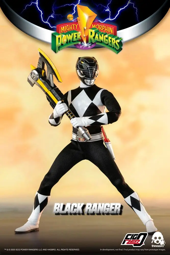Mighty Morphin Power Rangers FigZero Action Figur 1/6 Black Ranger 30 cm Produktfoto