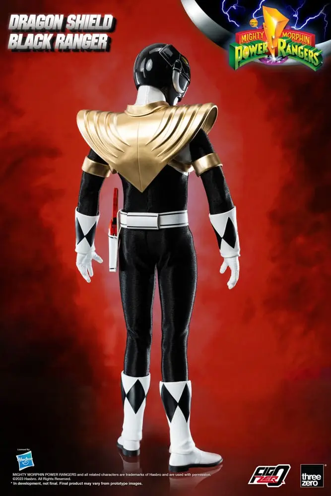 Mighty Morphin Power Rangers FigZero Action Figur 1/6 Dragon Shield Black Ranger 35 cm Produktfoto