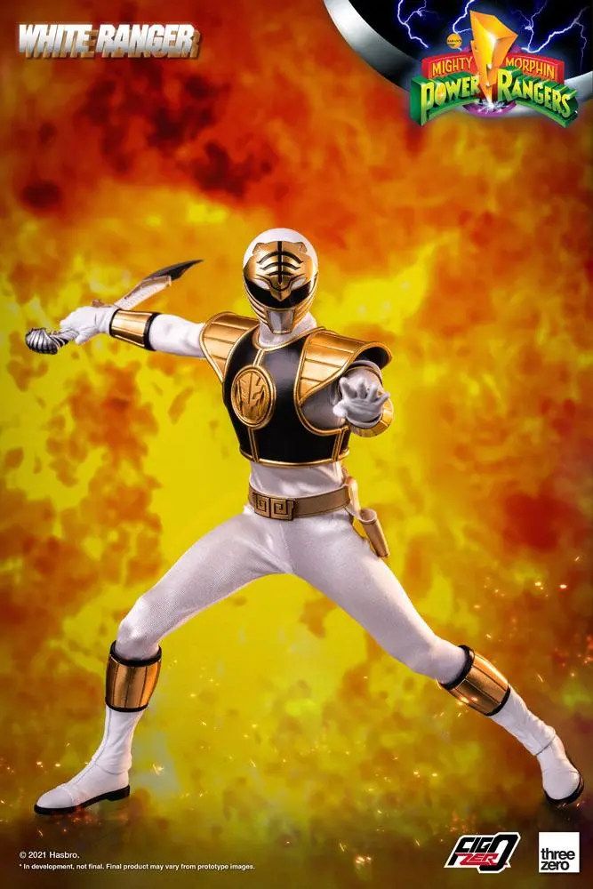 Mighty Morphin Power Rangers FigZero Actionfigur 1/6 White Ranger 30 cm Produktfoto