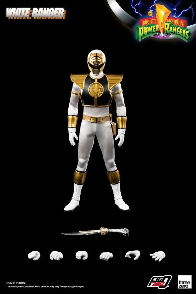 Mighty Morphin Power Rangers FigZero Actionfigur 1/6 White Ranger 30 cm Produktfoto