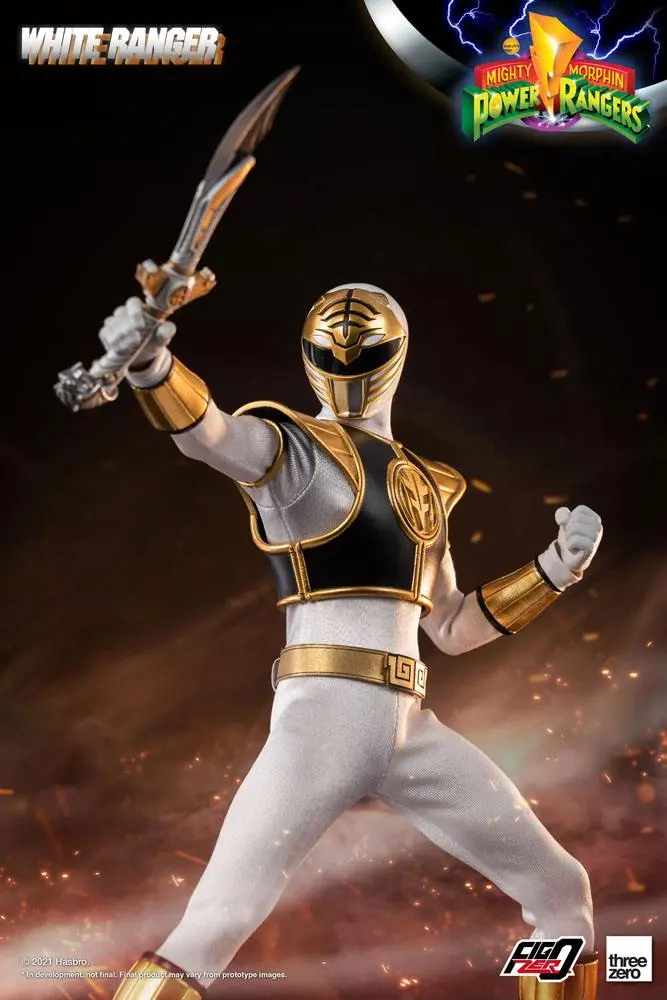 Mighty Morphin Power Rangers FigZero Actionfigur 1/6 White Ranger 30 cm Produktfoto