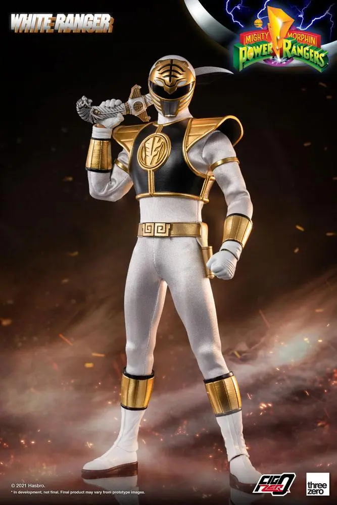 Mighty Morphin Power Rangers FigZero Actionfigur 1/6 White Ranger 30 cm Produktfoto