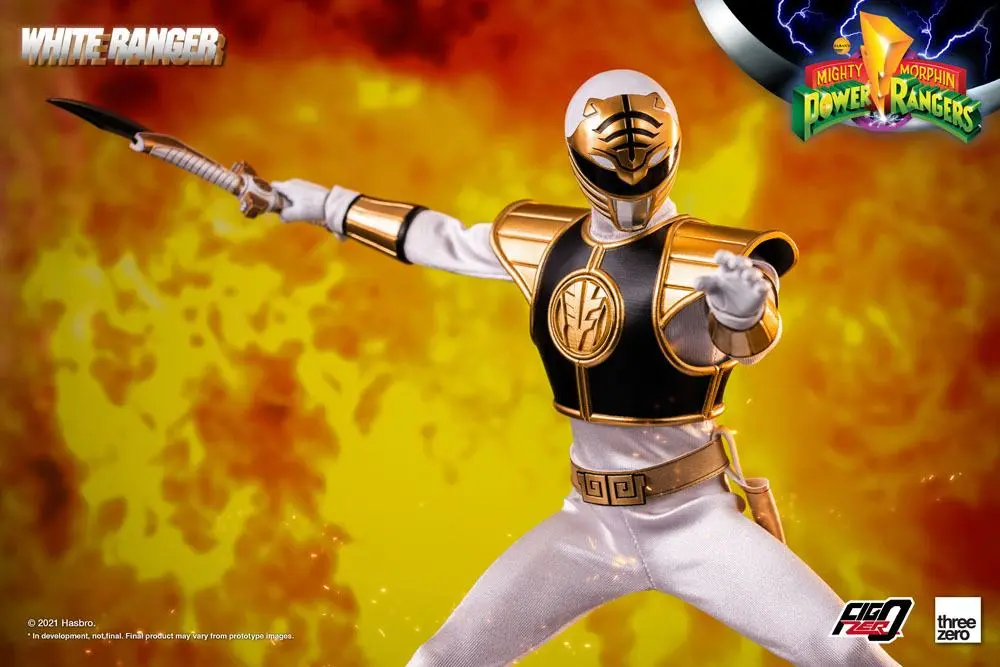 Mighty Morphin Power Rangers FigZero Actionfigur 1/6 White Ranger 30 cm Produktfoto