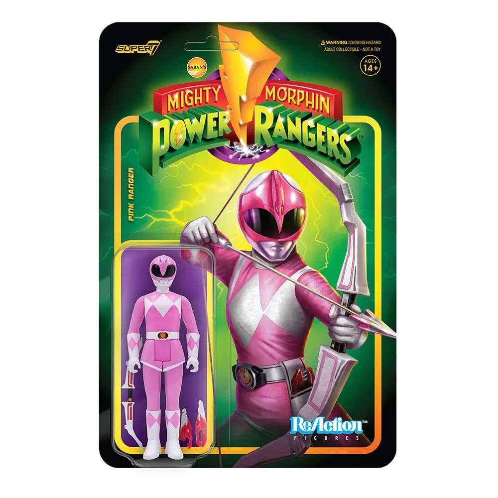 Mighty Morphin Power Rangers ReAction Actionfigur Pink Ranger 10 cm Produktfoto