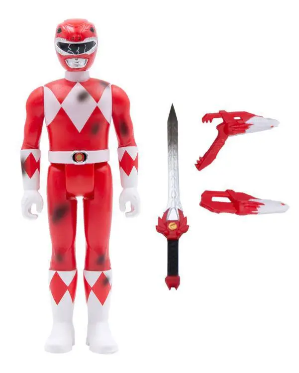 Mighty Morphin Power Rangers ReAction Actionfigur Red Ranger (Battle Damaged) 10 cm Produktfoto