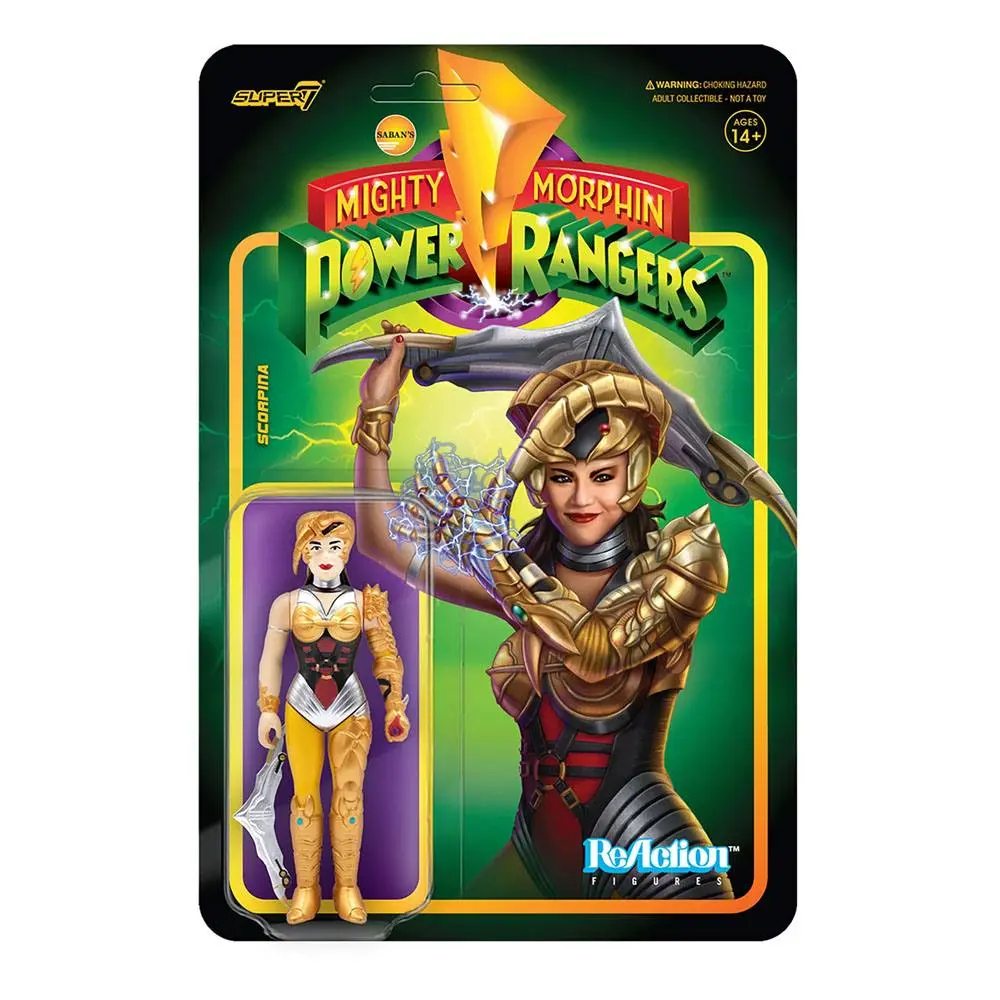 Mighty Morphin Power Rangers ReAction Actionfigur Scorpina 10 cm Produktfoto