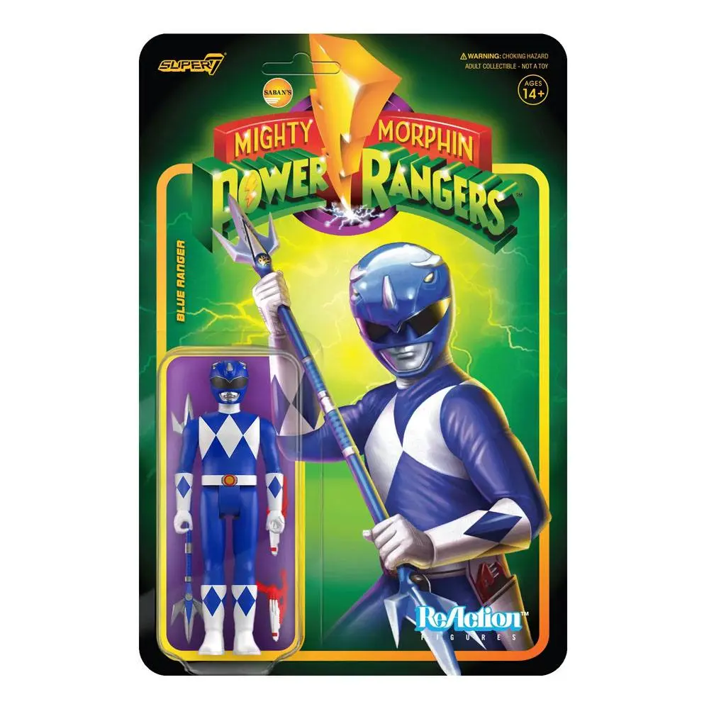 Mighty Morphin Power Rangers ReAction Actionfigur  Wave 3 Blue Ranger 10 cm Produktfoto