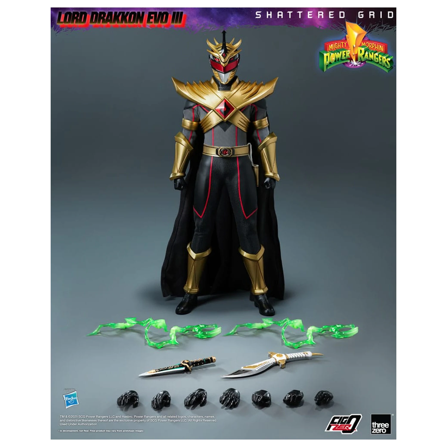 Mighty Morphin Power Rangers Shattered Grid FigZero Actionfigur 1/6 Lord Drakkon Evo III 30 cm Produktfoto
