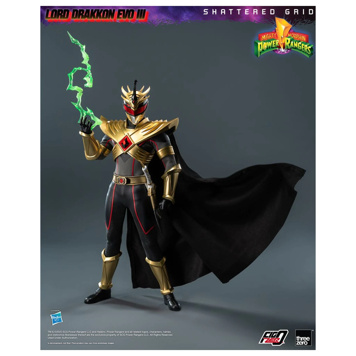 Mighty Morphin Power Rangers Shattered Grid FigZero Actionfigur 1/6 Lord Drakkon Evo III 30 cm Produktfoto