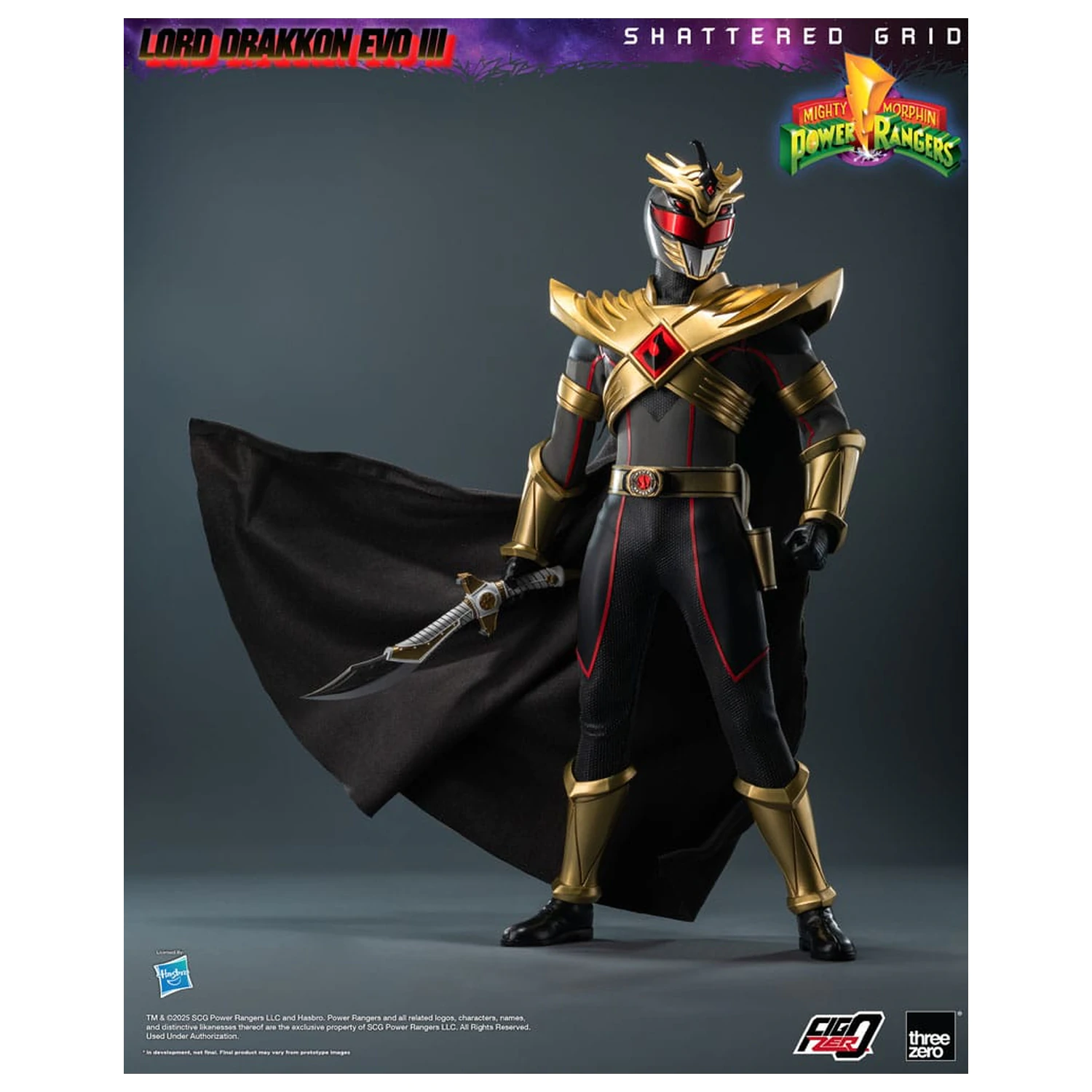 Mighty Morphin Power Rangers Shattered Grid FigZero Actionfigur 1/6 Lord Drakkon Evo III 30 cm Produktfoto