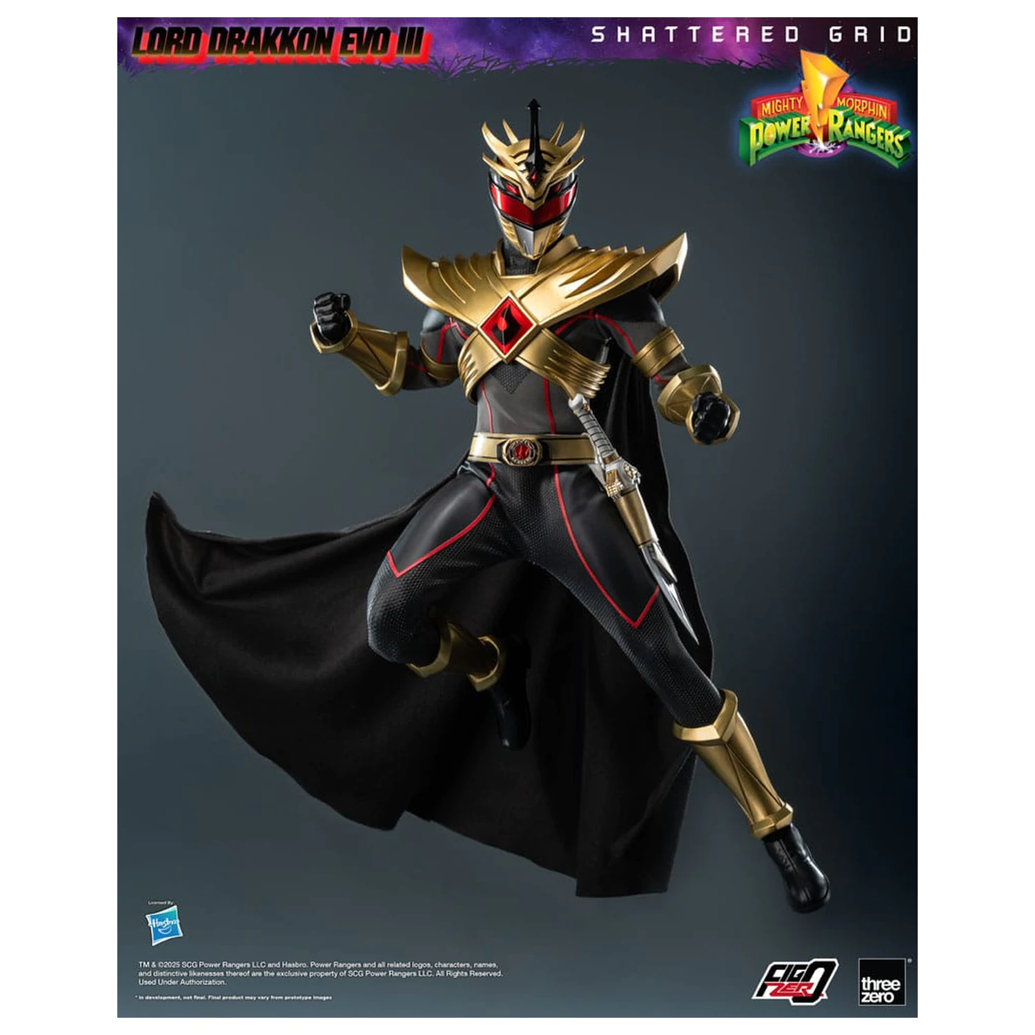 Mighty Morphin Power Rangers Shattered Grid FigZero Actionfigur 1/6 Lord Drakkon Evo III 30 cm Produktfoto