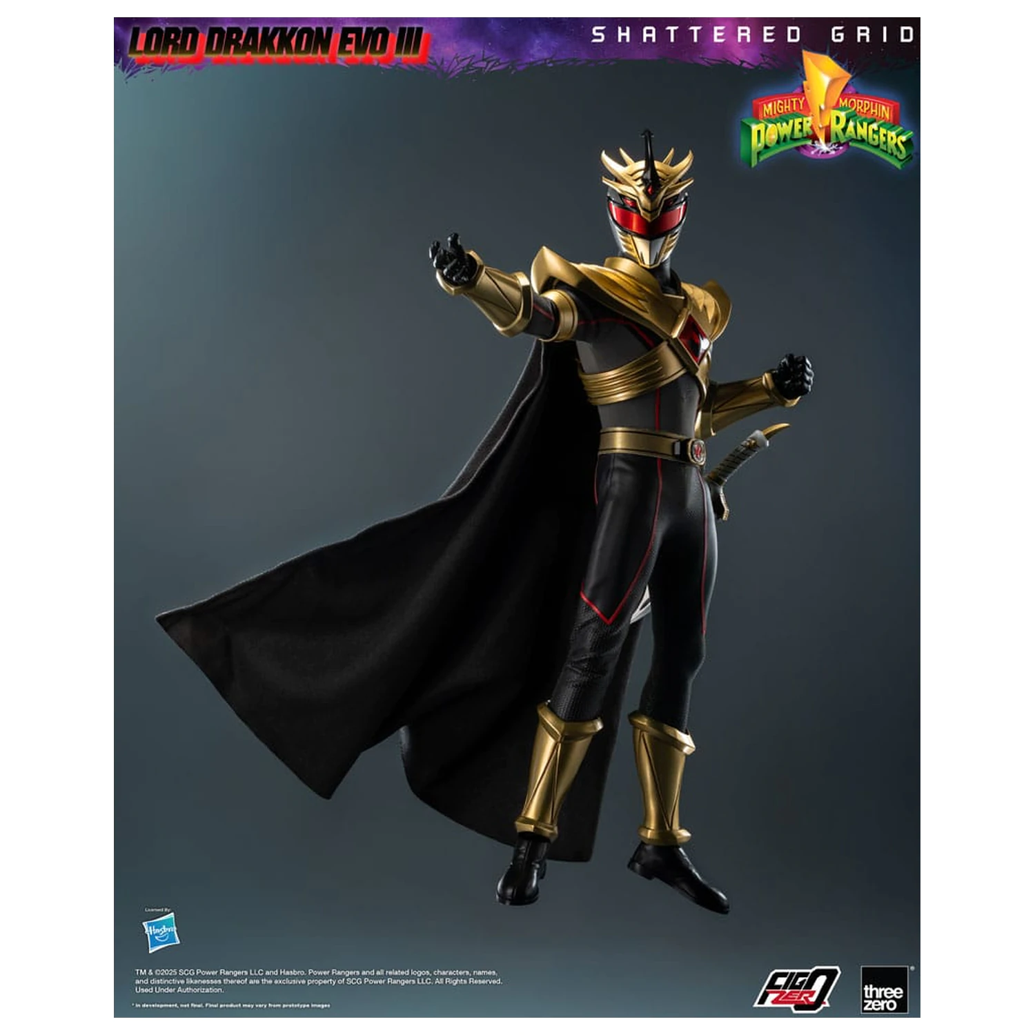Mighty Morphin Power Rangers Shattered Grid FigZero Actionfigur 1/6 Lord Drakkon Evo III 30 cm Produktfoto