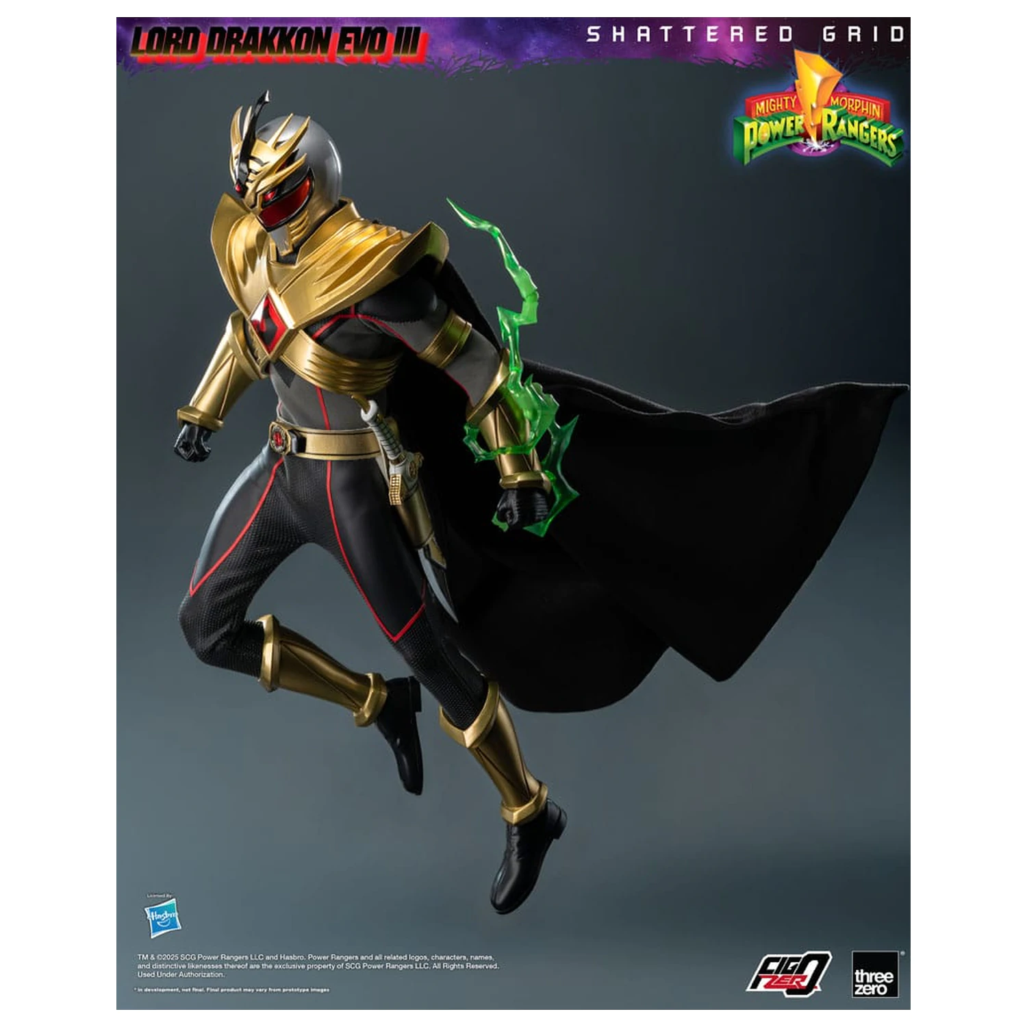 Mighty Morphin Power Rangers Shattered Grid FigZero Actionfigur 1/6 Lord Drakkon Evo III 30 cm Produktfoto