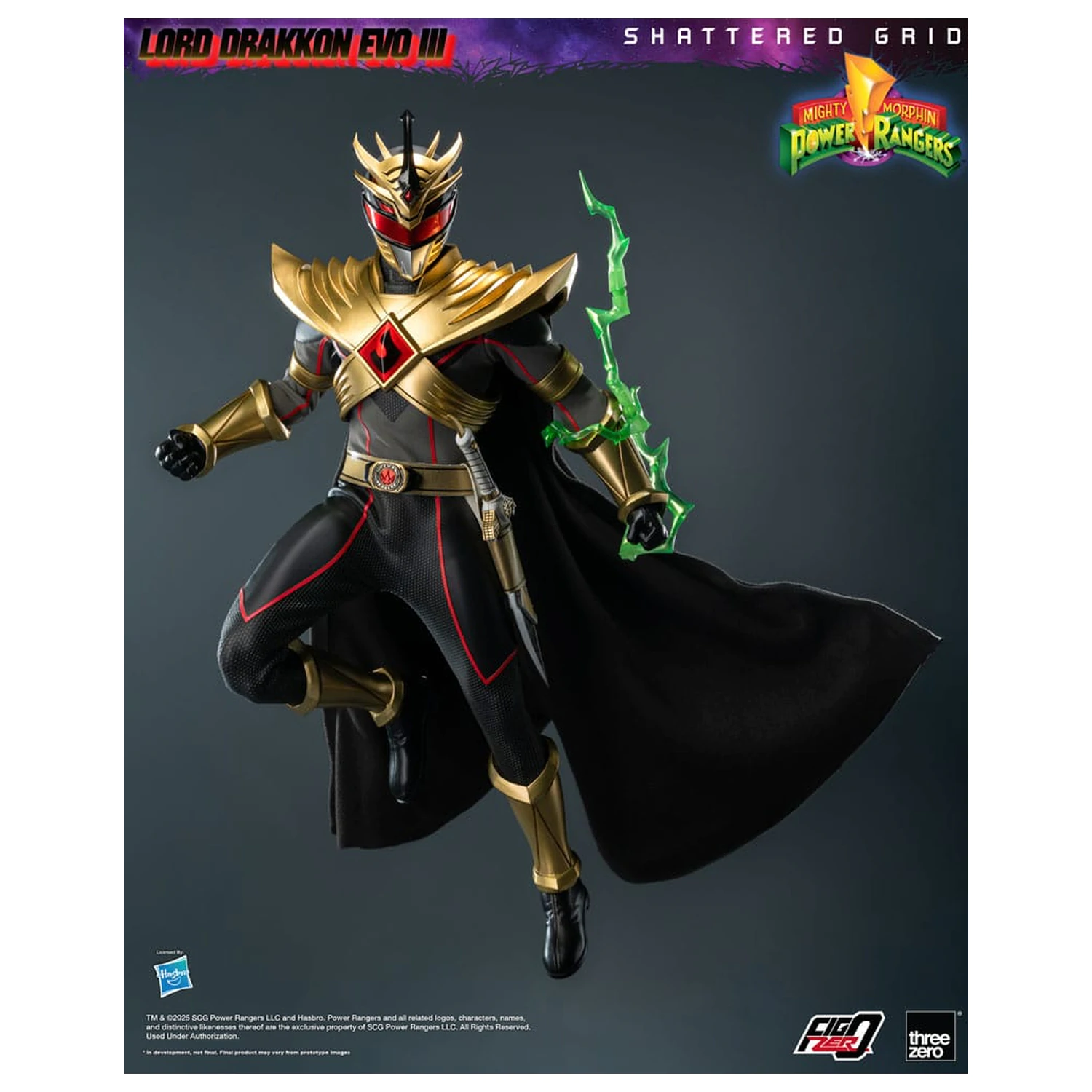 Mighty Morphin Power Rangers Shattered Grid FigZero Actionfigur 1/6 Lord Drakkon Evo III 30 cm Produktfoto