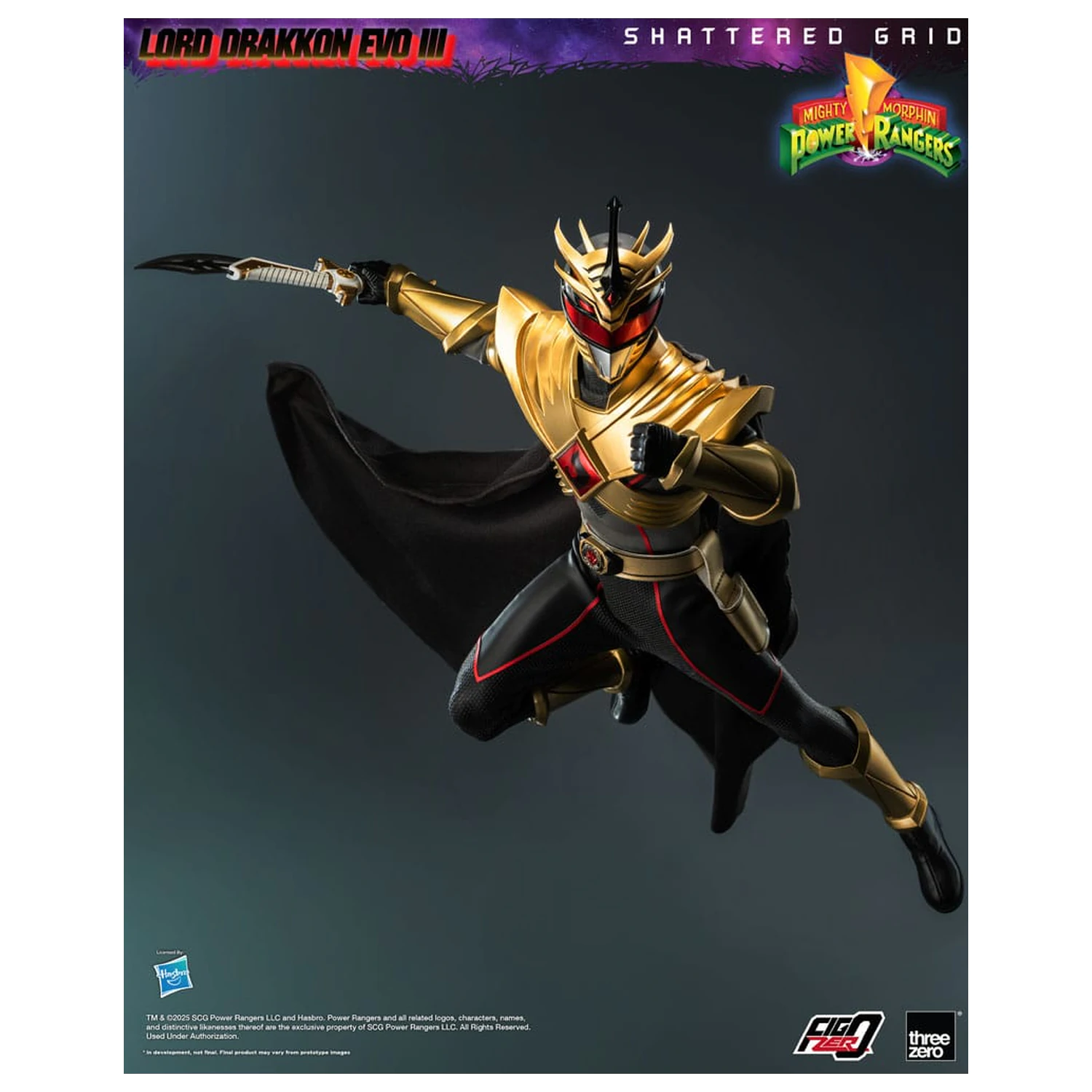 Mighty Morphin Power Rangers Shattered Grid FigZero Actionfigur 1/6 Lord Drakkon Evo III 30 cm Produktfoto