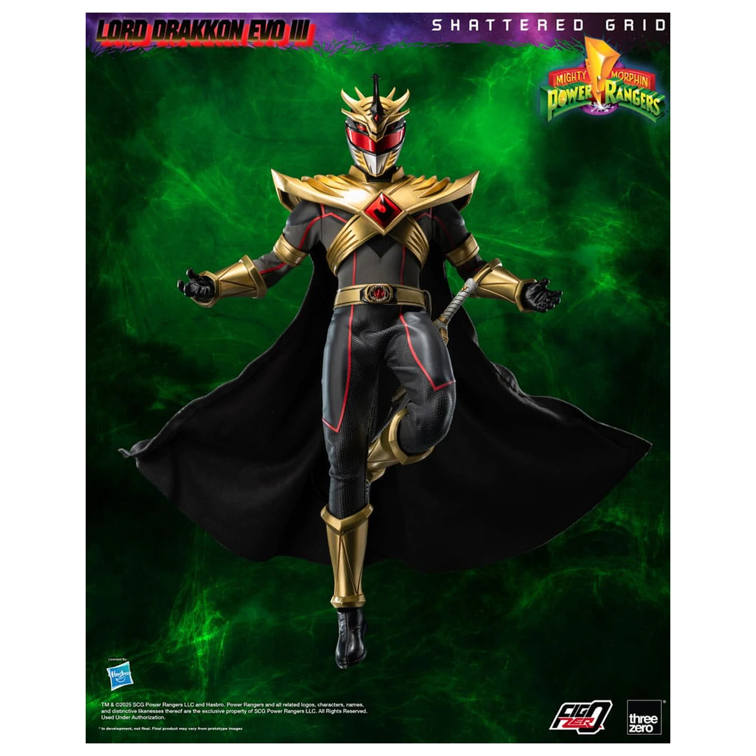 Mighty Morphin Power Rangers Shattered Grid FigZero Actionfigur 1/6 Lord Drakkon Evo III 30 cm Produktfoto