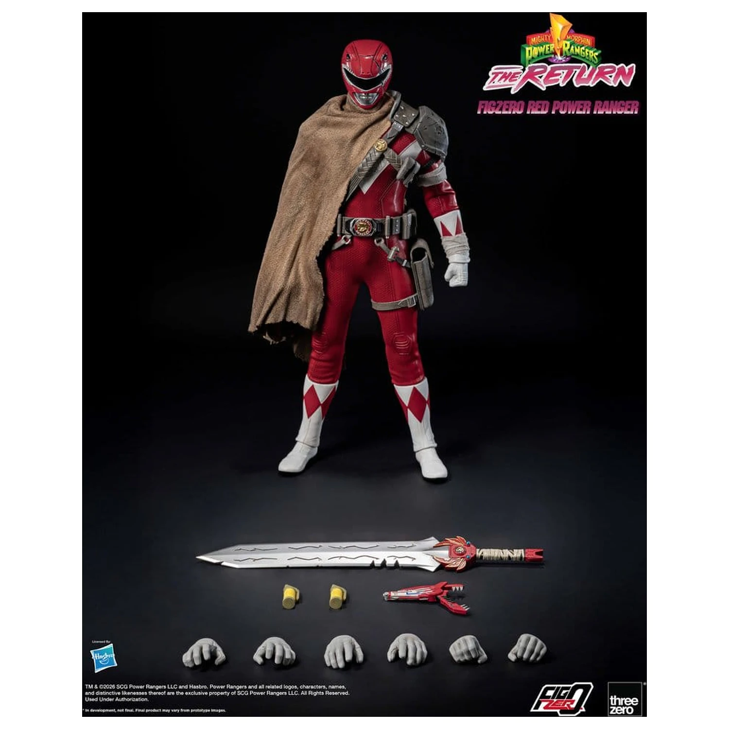 Mighty Morphin Power Rangers: The Return FigZero Actionfigur 1/6 Red Power Ranger 31 cm Produktfoto