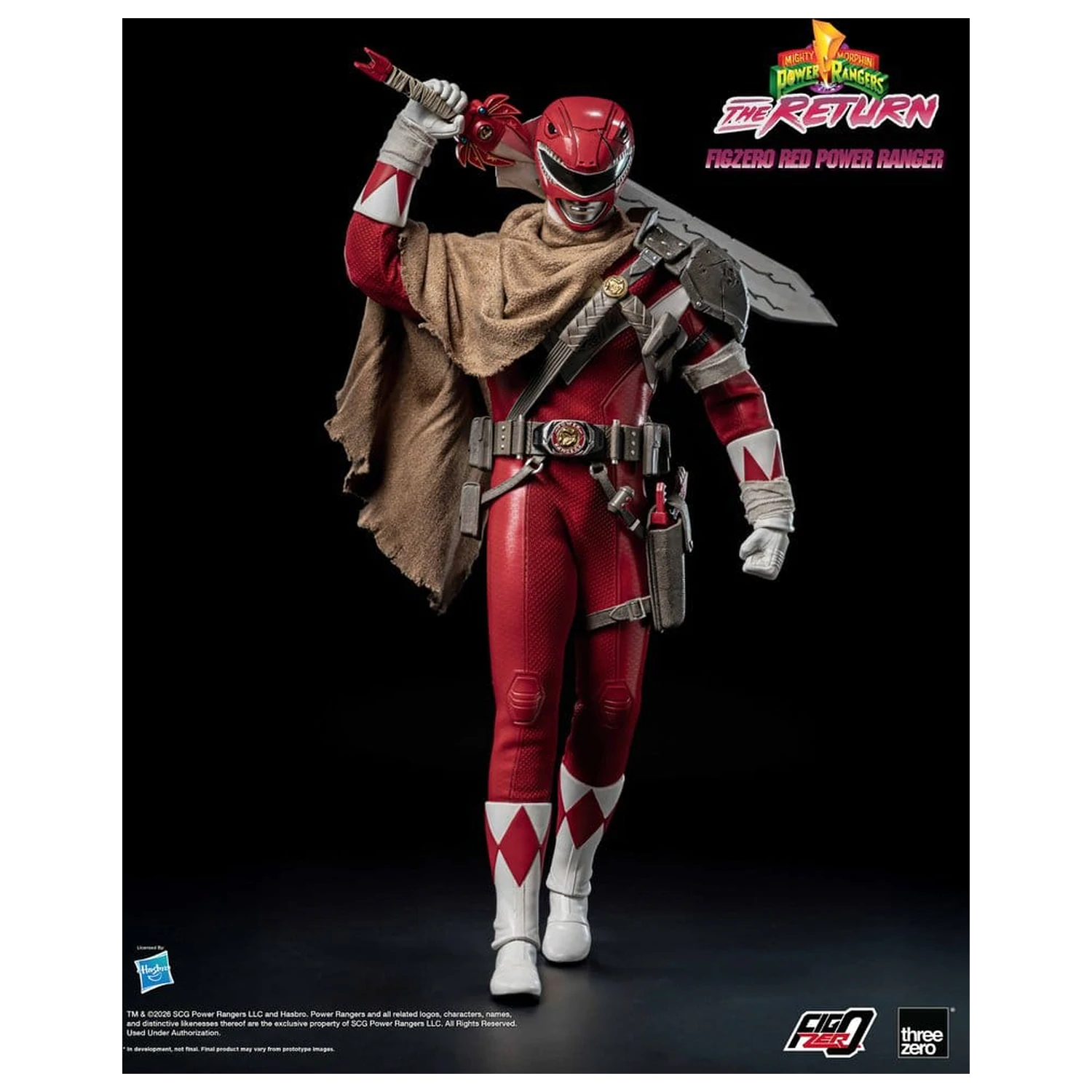 Mighty Morphin Power Rangers: The Return FigZero Actionfigur 1/6 Red Power Ranger 31 cm Produktfoto