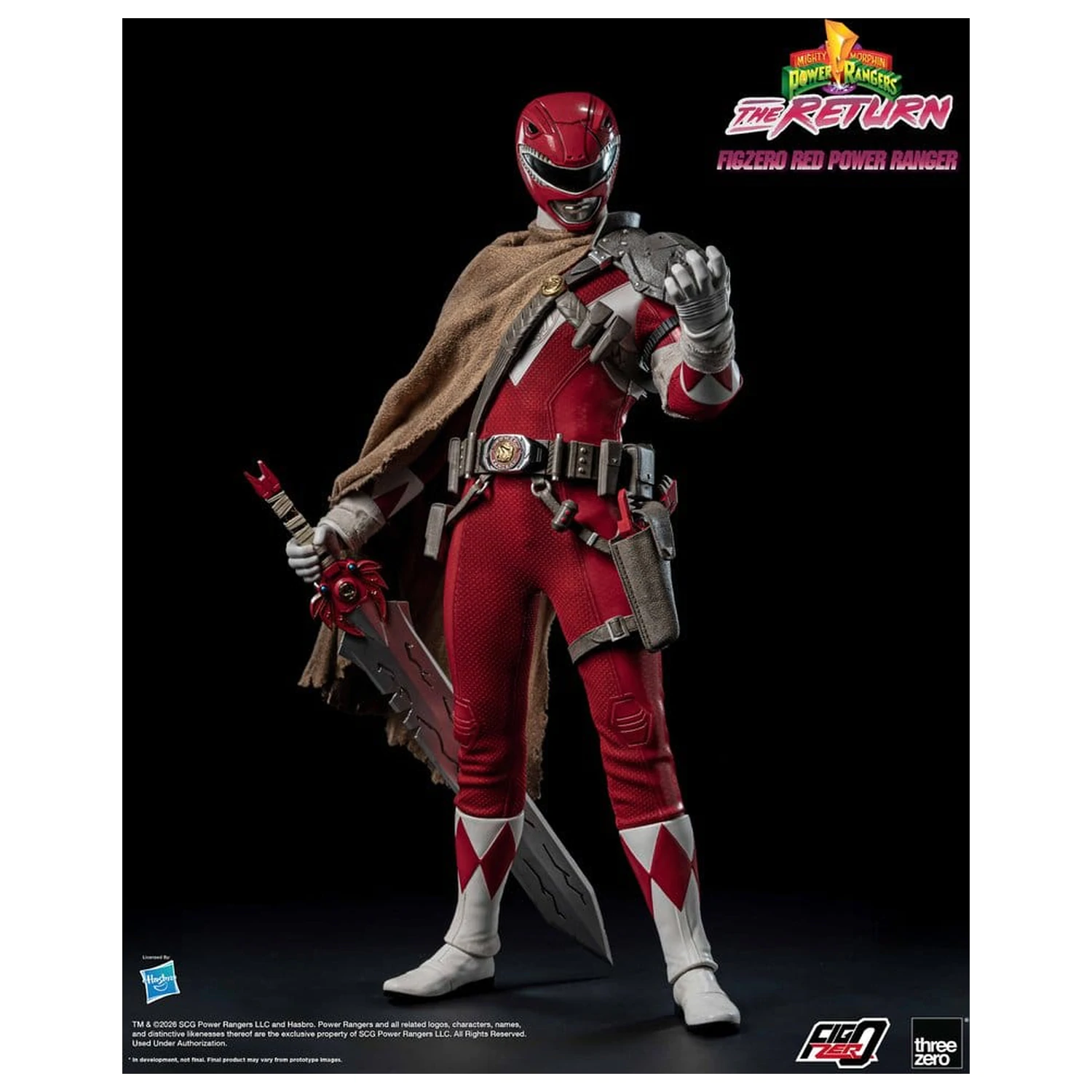 Mighty Morphin Power Rangers: The Return FigZero Actionfigur 1/6 Red Power Ranger 31 cm Produktfoto