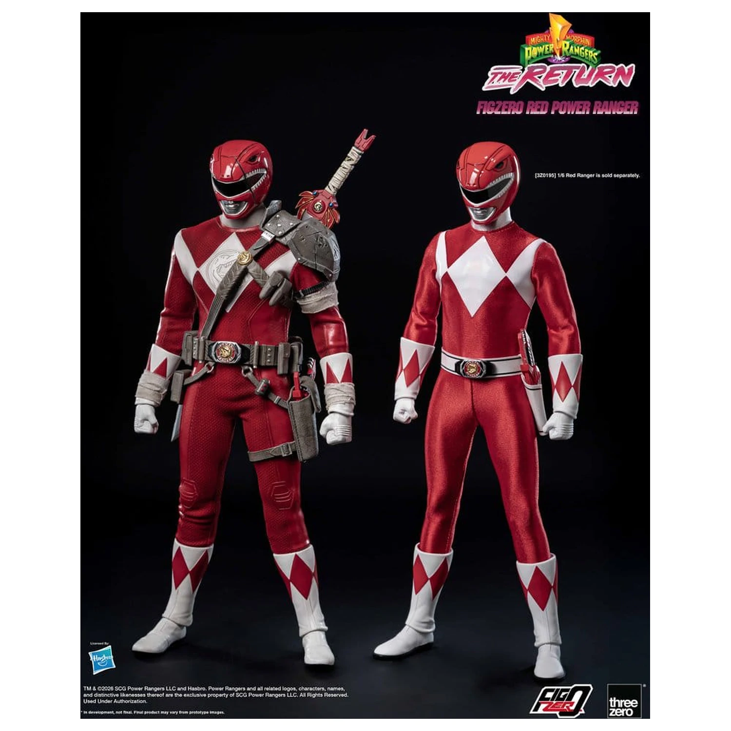 Mighty Morphin Power Rangers: The Return FigZero Actionfigur 1/6 Red Power Ranger 31 cm Produktfoto