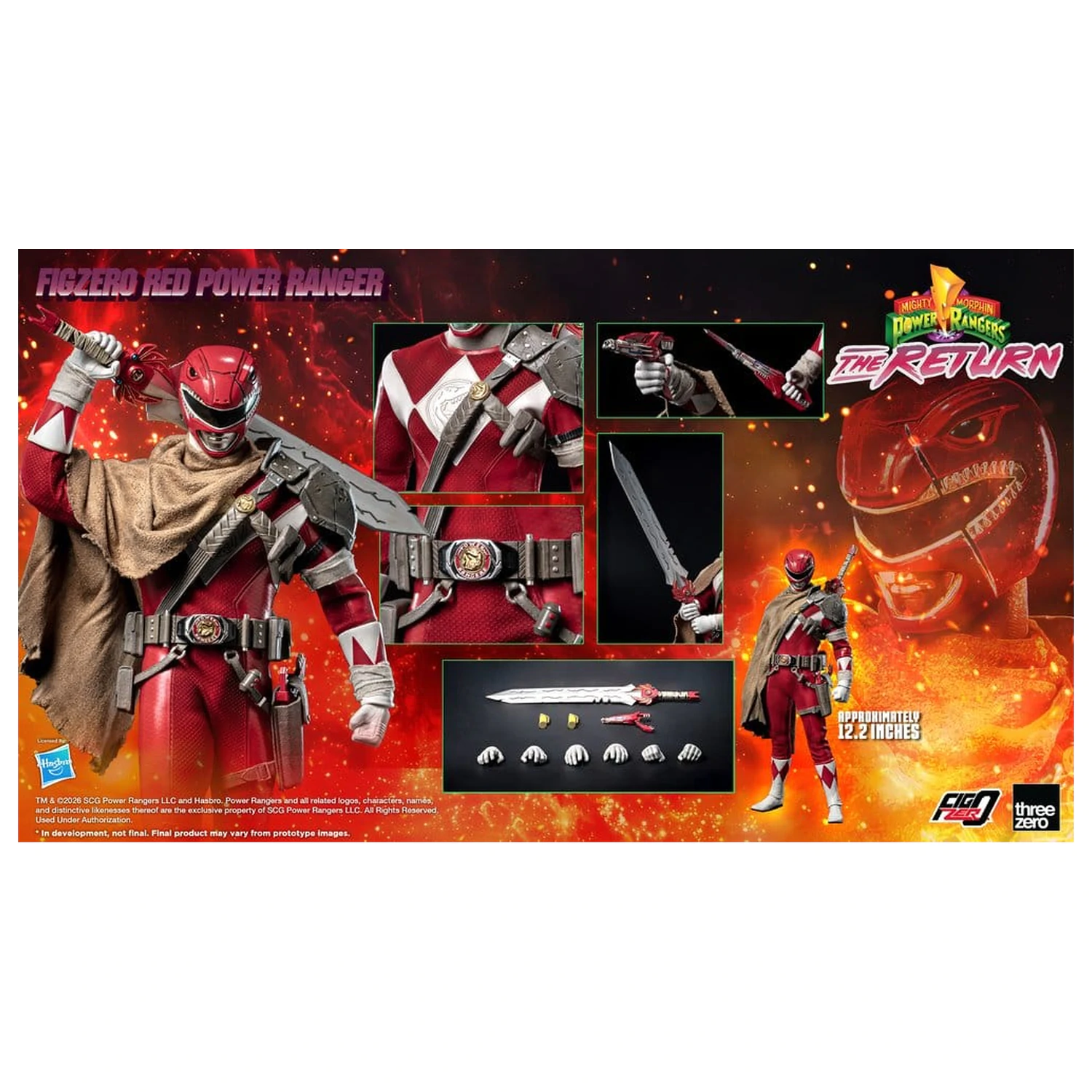 Mighty Morphin Power Rangers: The Return FigZero Actionfigur 1/6 Red Power Ranger 31 cm Produktfoto