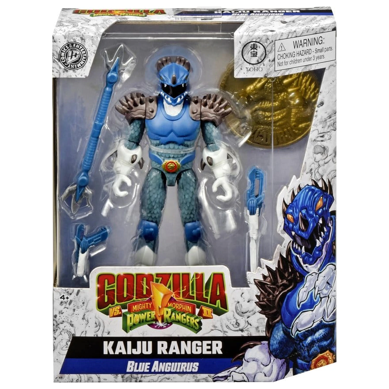 Mighty Morphin Power Rangers x Godzilla Actionfigur Blue Anguirus Produktfoto