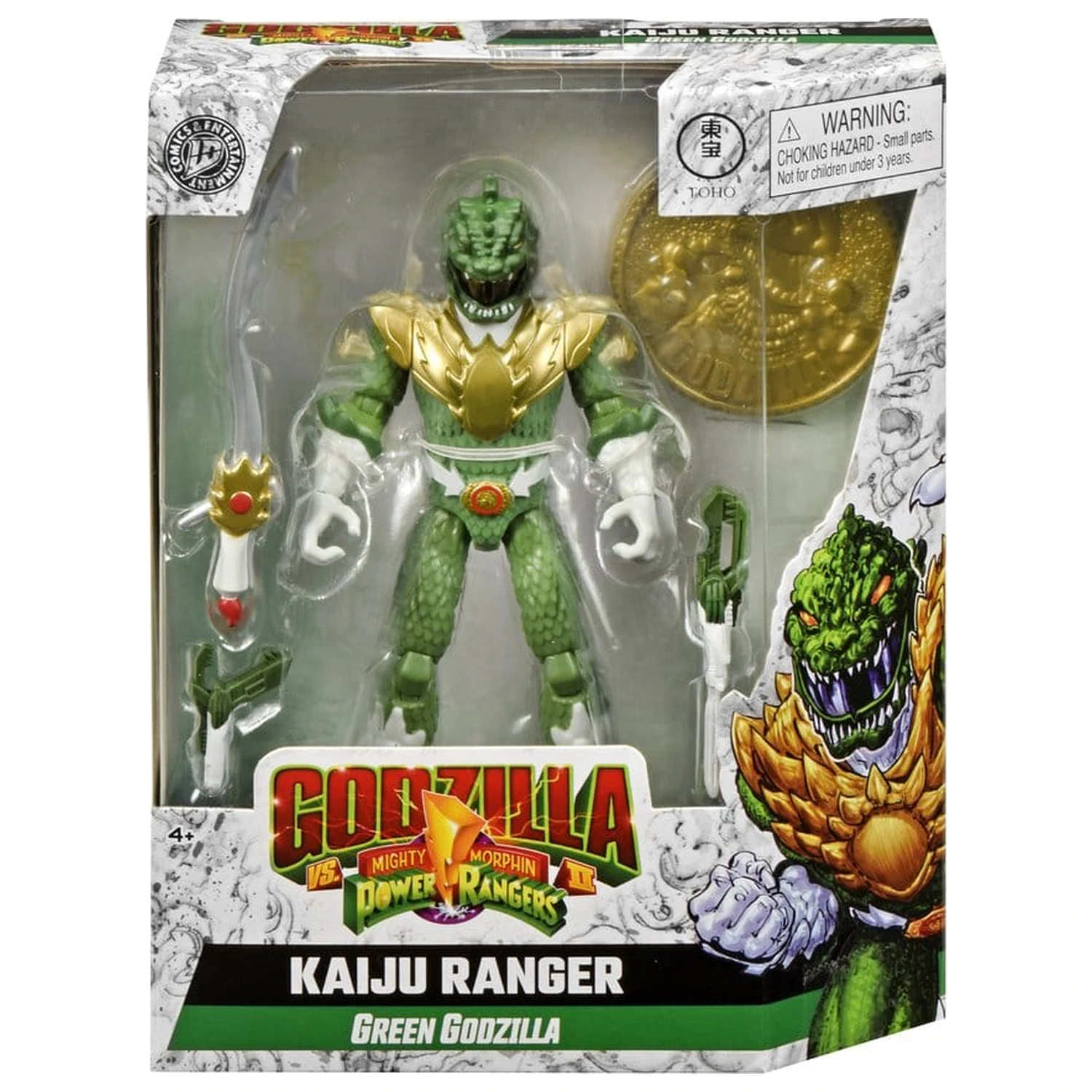 Mighty Morphin Power Rangers x Godzilla Actionfigur Green Godzilla Produktfoto