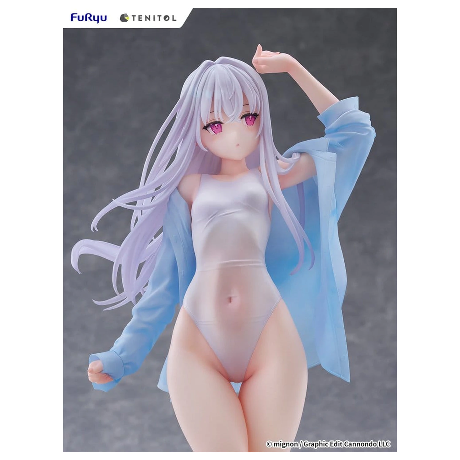 Mignon Works Tenitol große PVC Figur Shiro Swimsuit Ver. 30 cm Produktfoto