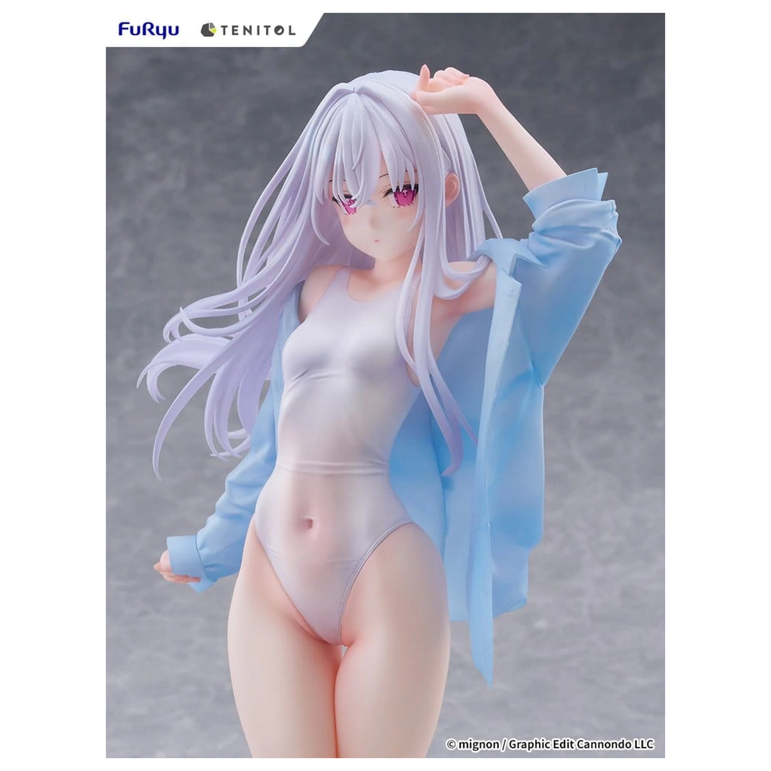 Mignon Works Tenitol große PVC Figur Shiro Swimsuit Ver. 30 cm Produktfoto