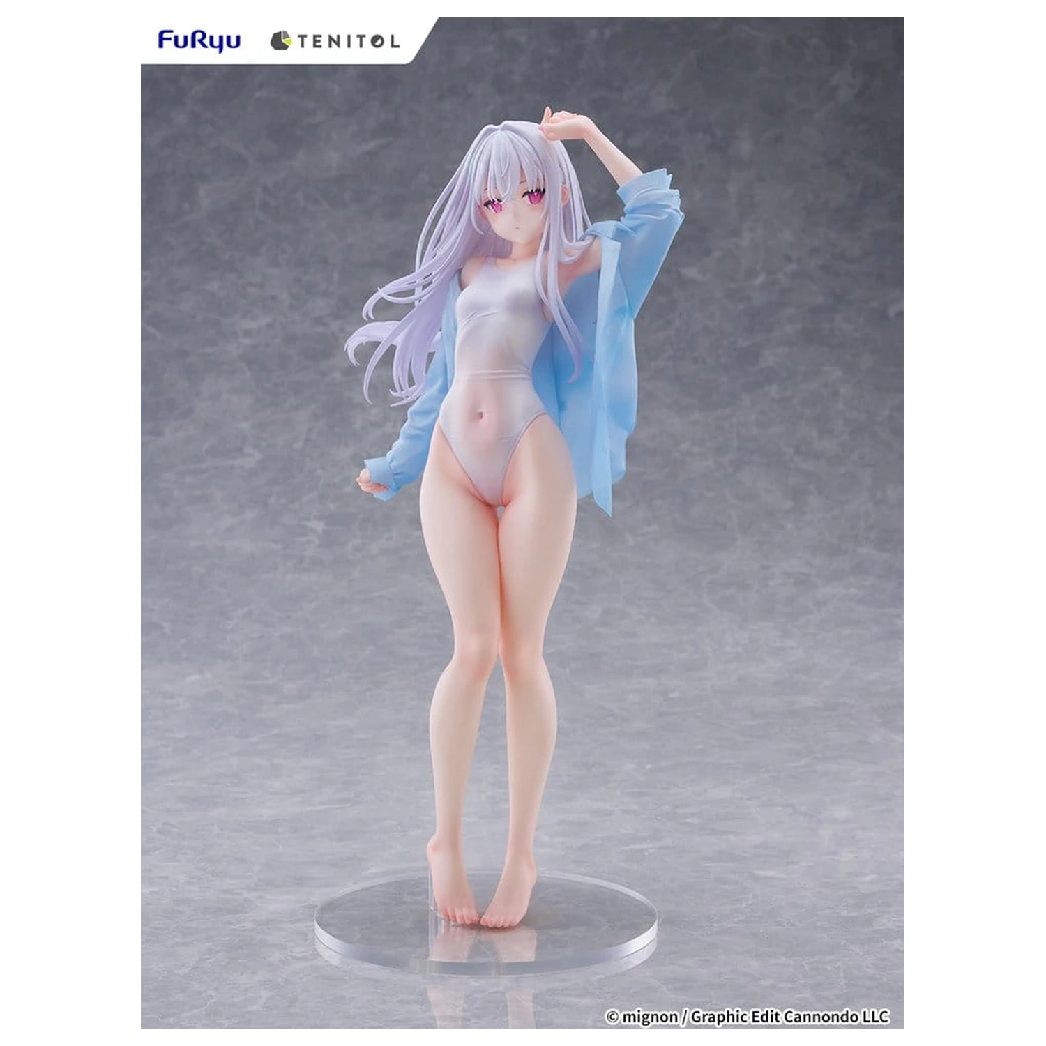 Mignon Works Tenitol große PVC Figur Shiro Swimsuit Ver. 30 cm Produktfoto