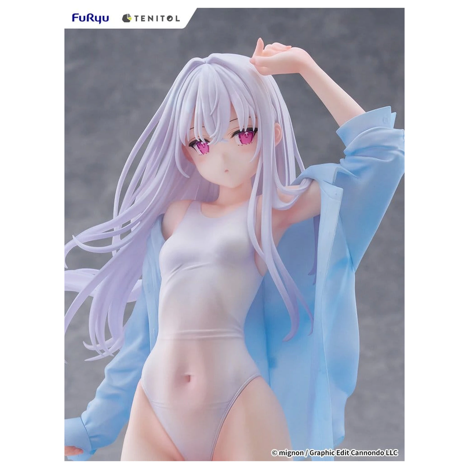 Mignon Works Tenitol große PVC Figur Shiro Swimsuit Ver. 30 cm Produktfoto