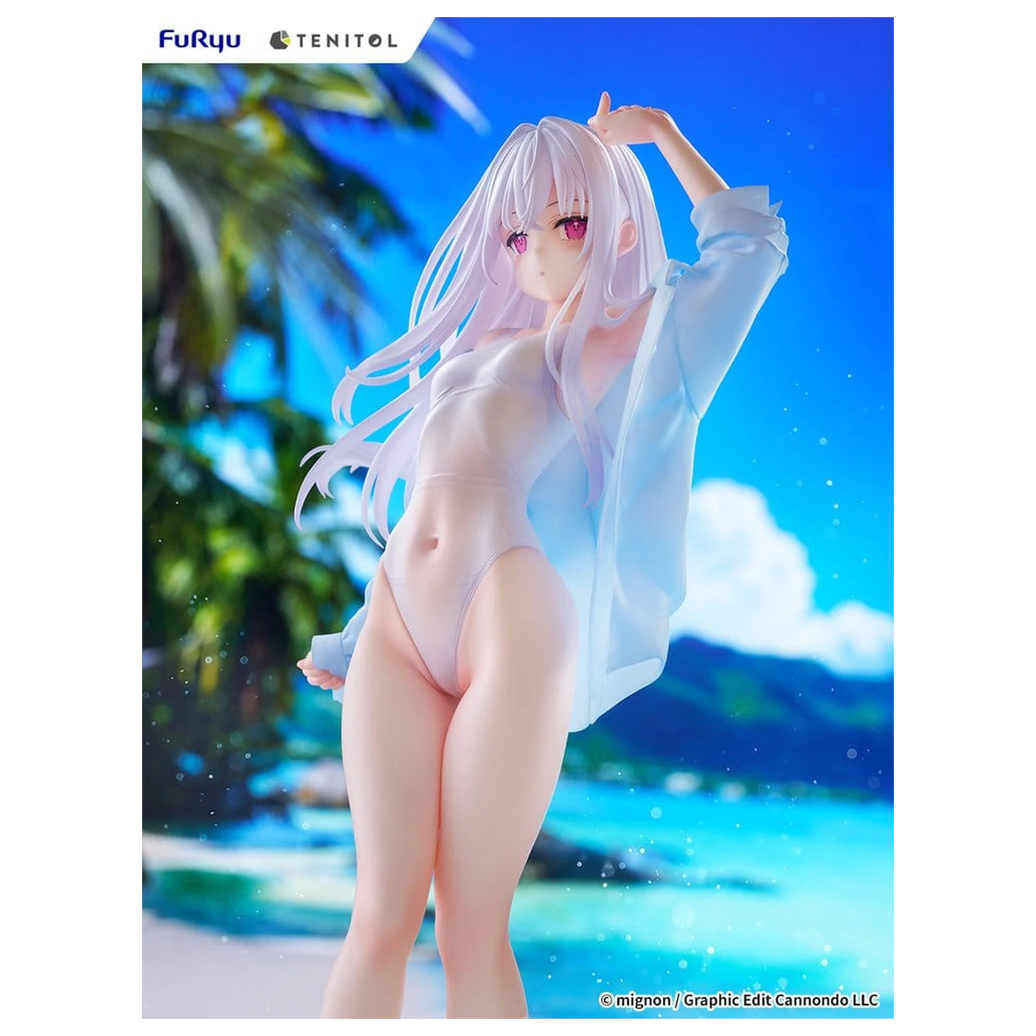 Mignon Works Tenitol große PVC Figur Shiro Swimsuit Ver. 30 cm Produktfoto