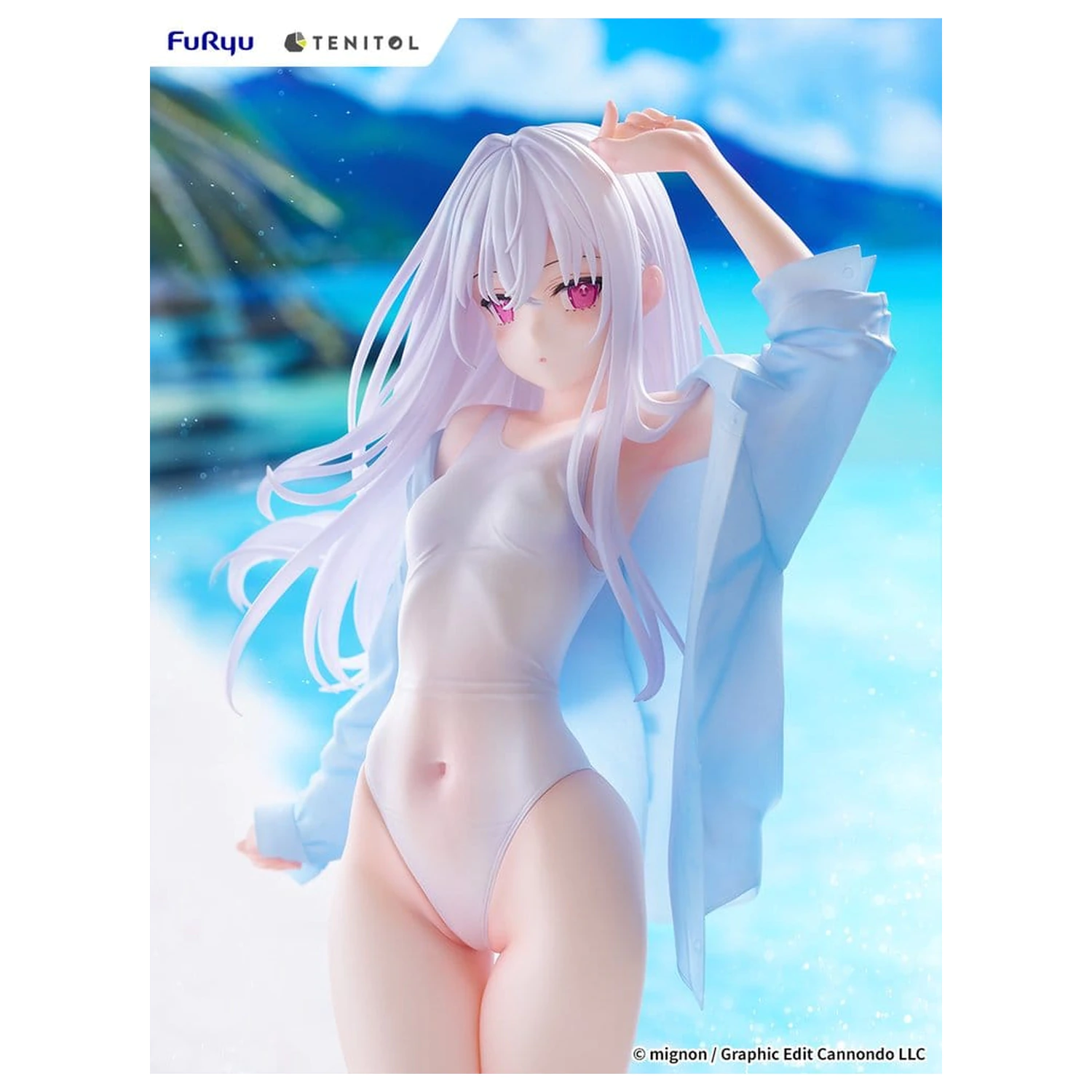 Mignon Works Tenitol große PVC Figur Shiro Swimsuit Ver. 30 cm Produktfoto