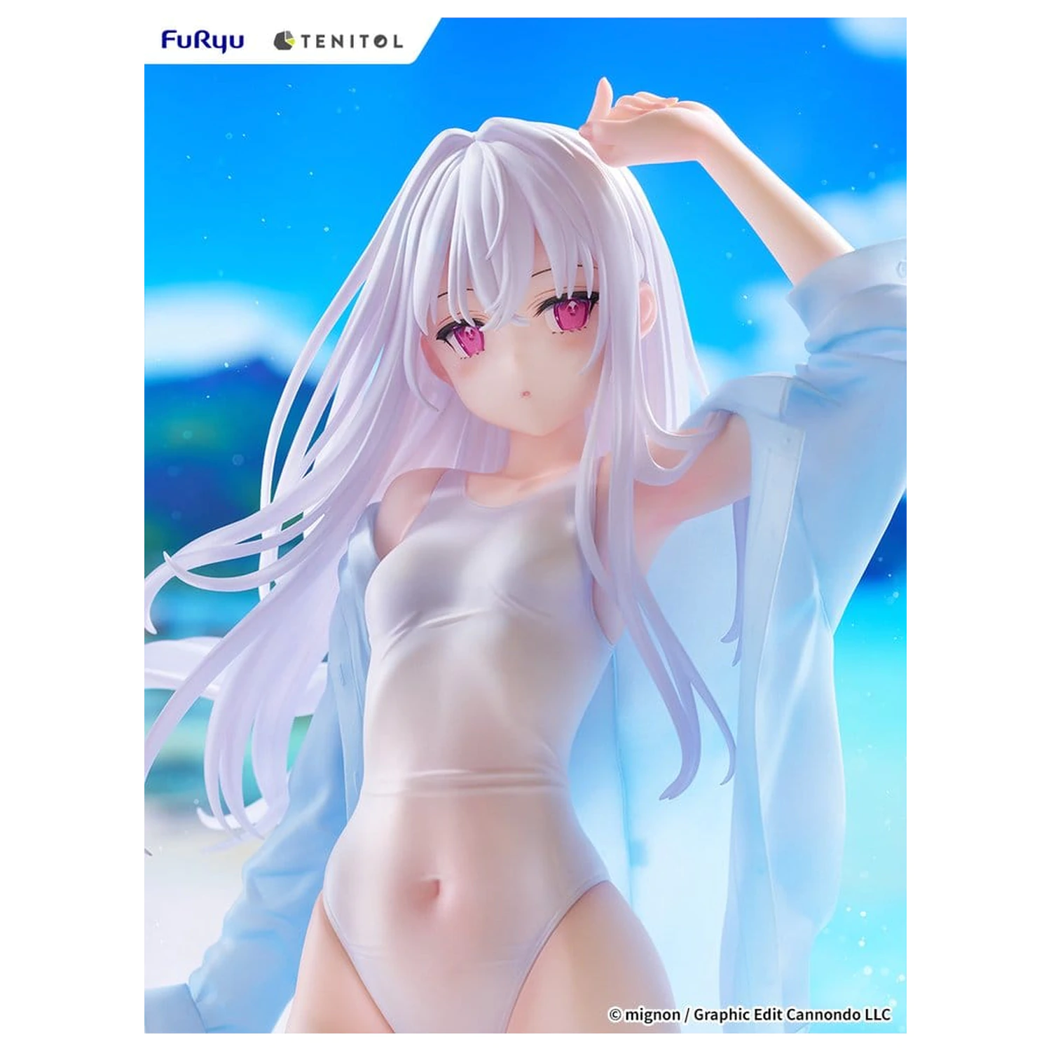 Mignon Works Tenitol große PVC Figur Shiro Swimsuit Ver. 30 cm Produktfoto