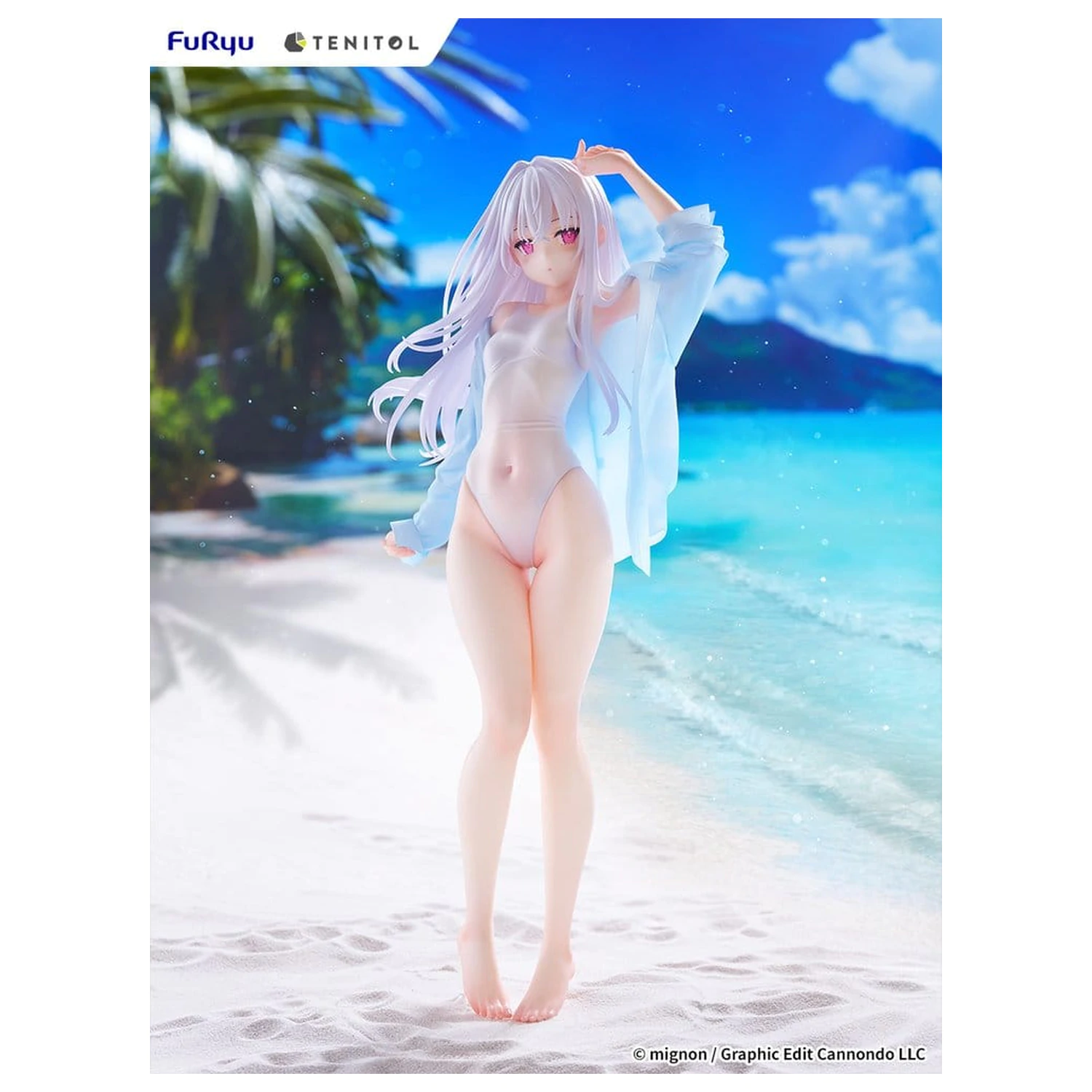 Mignon Works Tenitol große PVC Figur Shiro Swimsuit Ver. 30 cm Produktfoto
