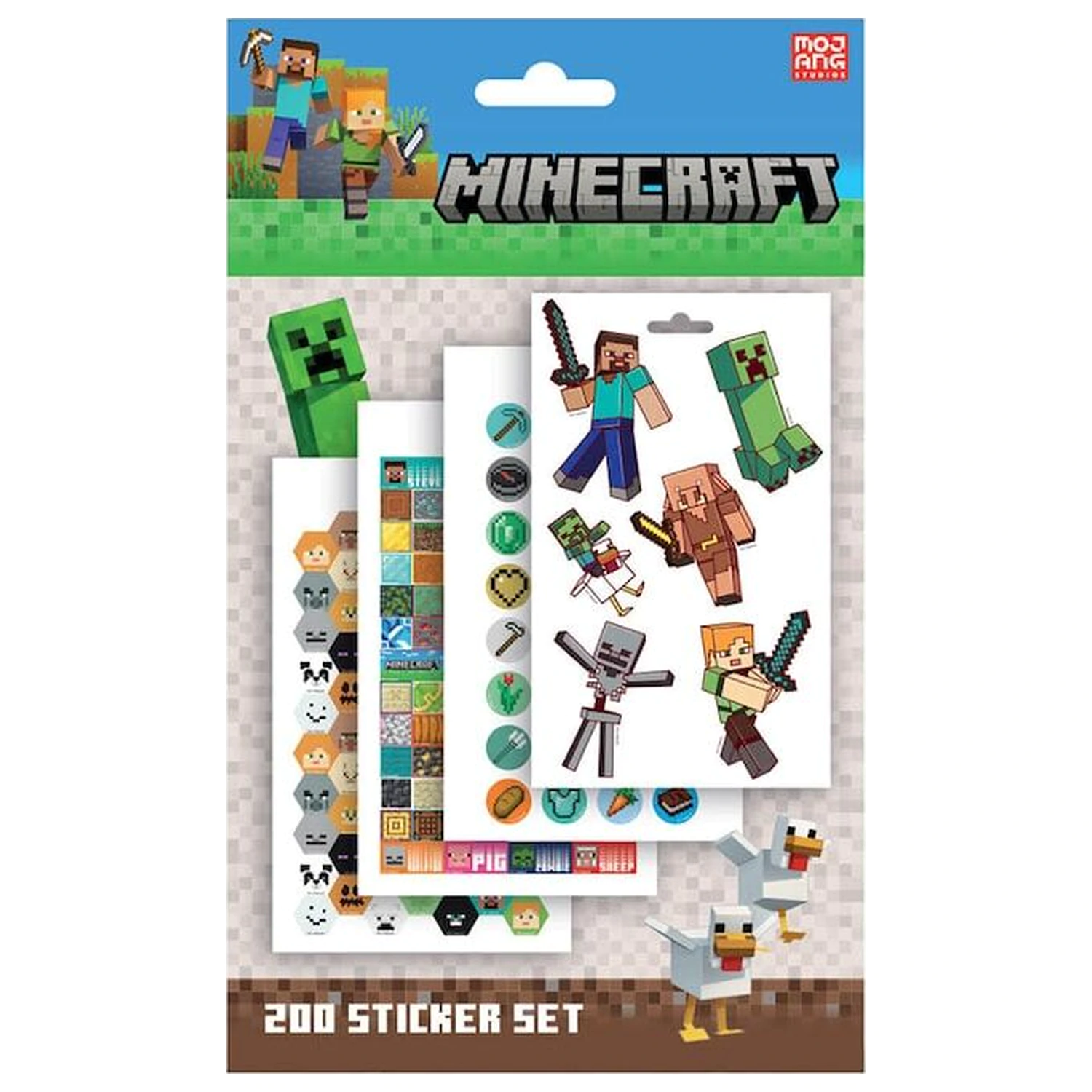 Minecraft Set 200 Aufkleber Produktfoto