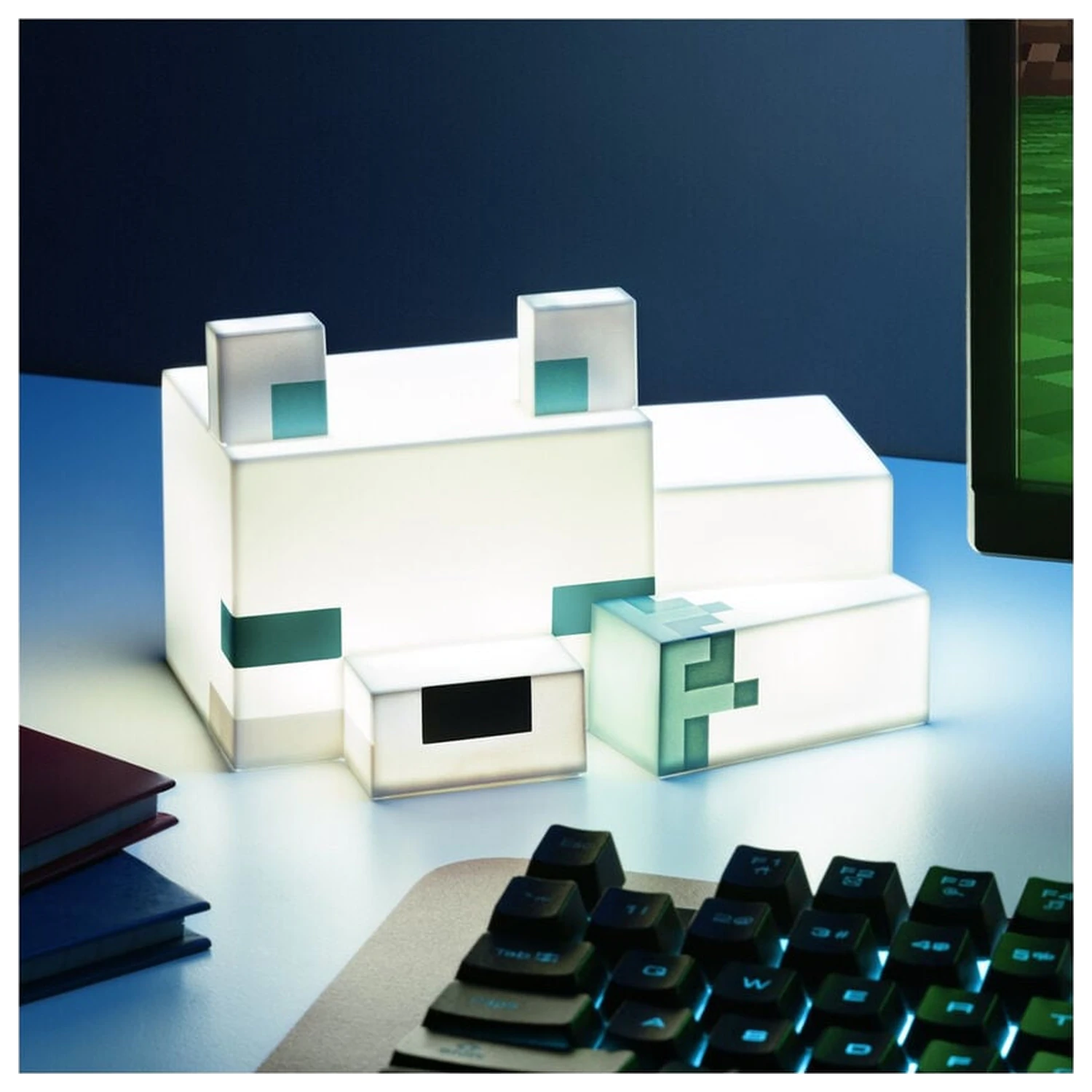 Minecraft 3D Polarfuchs Nachtlicht Produktfoto