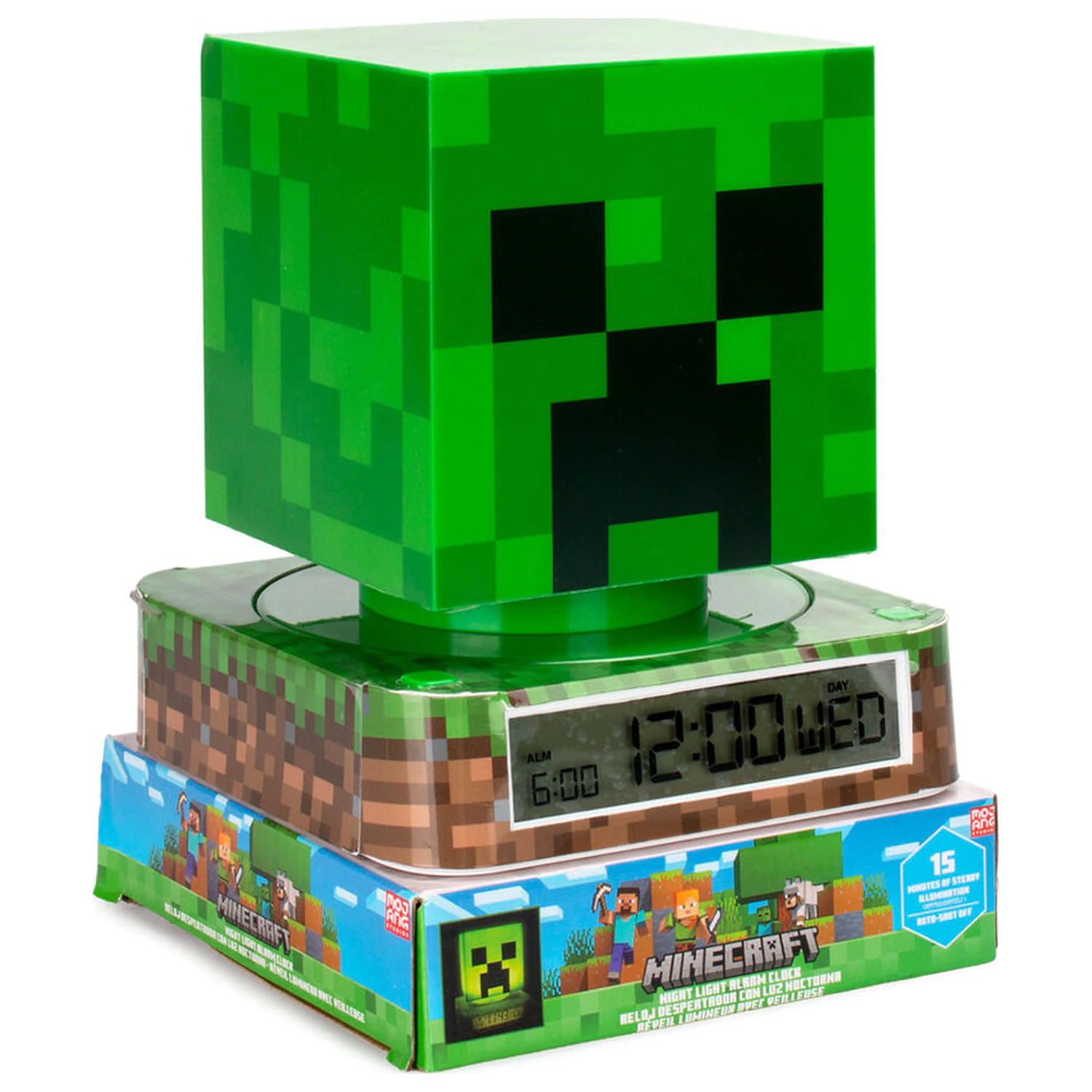 Minecraft 3D Lampe mit Alarm Produktfoto