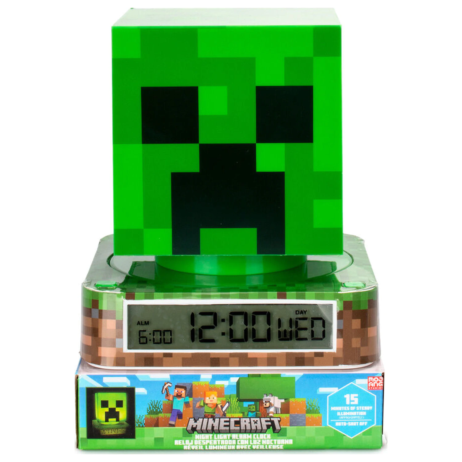 Minecraft 3D Lampe mit Alarm Produktfoto