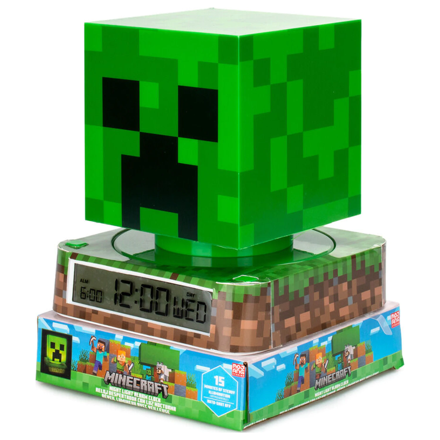 Minecraft 3D Lampe mit Alarm Produktfoto