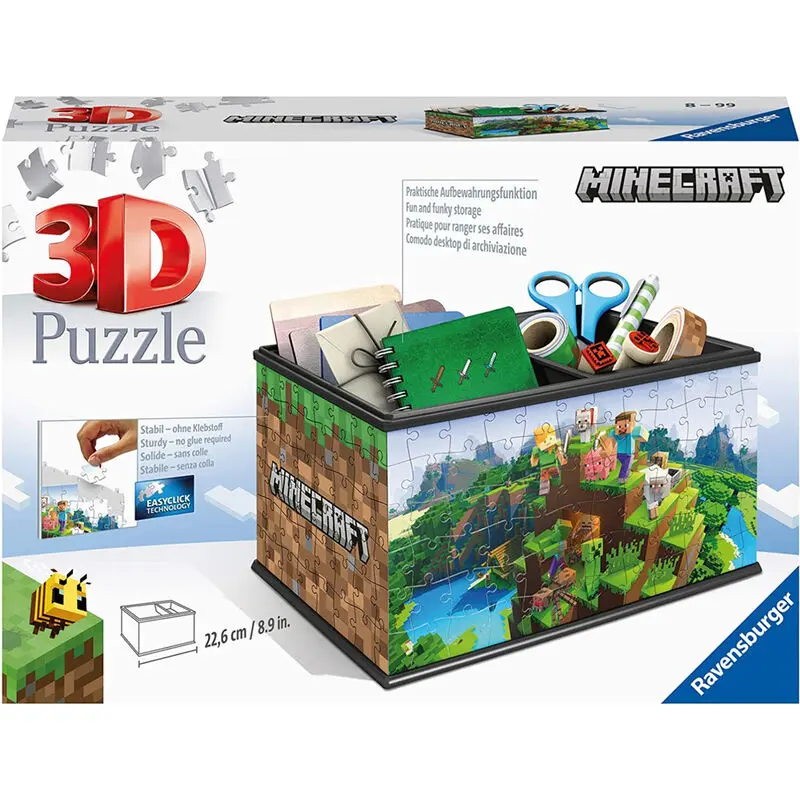 Minecraft Aufbewahrungsbox 3D-Puzzle 216 Teile Produktfoto