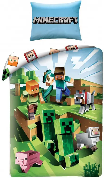 Minecraft Duvet Set Ver. 1 140 x 200 cm / 70 x 90 cm Produktfoto
