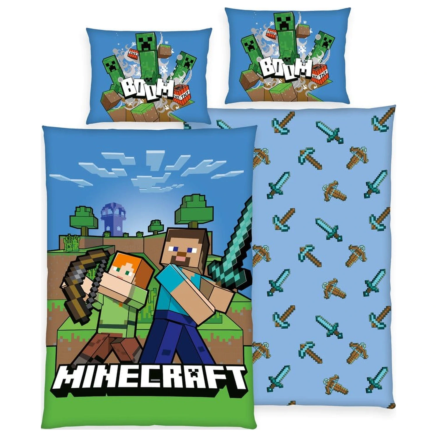 Minecraft Bettwäsche Boom Produktfoto