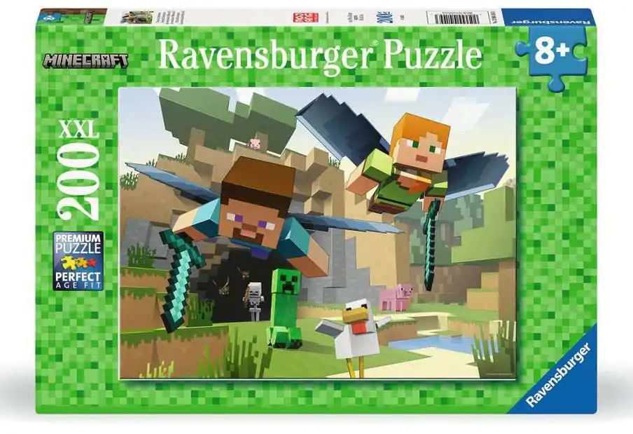 Minecraft Kinderpuzzle XXL Tierische Abenteuer (200 Teile) Produktfoto