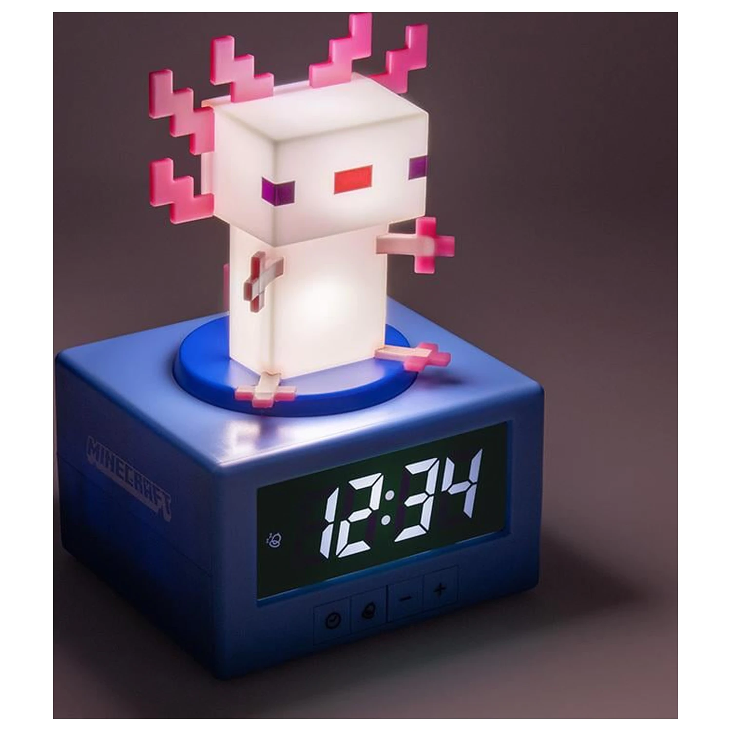 Minecraft Axolotl Icon Lampe Wecker 12cm Produktfoto