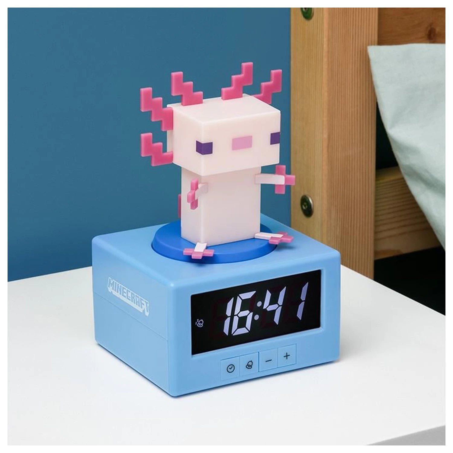 Minecraft Axolotl Icon Lampe Wecker 12cm Produktfoto